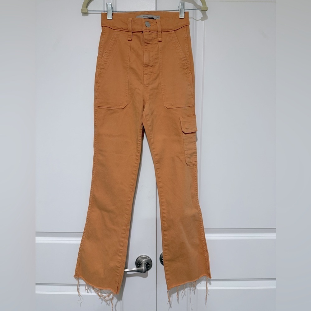 NWOT Hudson cargo jean sz 25 premium denim terra-cotta color